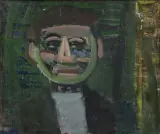 Zielona głowa by Artur Nacht-Samborski, 1965, olej, płótno, sold Oct 2022