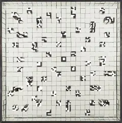 Ryszard Winiarski, Area 17/9, 1971, akryl, drewno, szkło