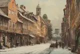 Warszawa by Władysław Chmieliński, olej, płótno, sold Dec 2022
