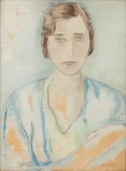 Leopold Gottlieb, Portret Leny, olej, tektura