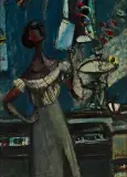 Lekcja muzyki by Zygmunt Menkes, olej, płótno, sold Dec 2022