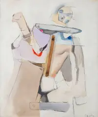 Tadeusz Kantor, Le Portrait Embaile, 1978, akryl, płótno