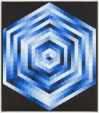 Victor Vasarely, Kriss-Kék, 1983/1987, akryl, płótno
