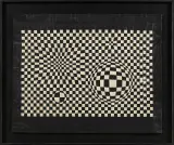 Sans titre (Vega, prototype) by Victor Vasarely, ok. 1978, technika autorska, skóra, sold Dec 2022