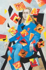 Wojciech Fangor, Irmina, 2014, olej, płórno