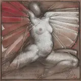 Oda do radości by Franciszek Starowieyski, 2004, pastel, płótno, sold Dec 2022