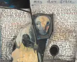 Stasys Eidrigevičius, Listy do brata, 1992, olej, płótno