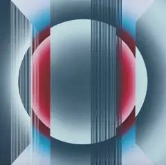 Pi Square, O_EM : n, 2022, akryl, płótno