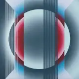 Pi Square, O_EM : n, 2022, akryl, płótno