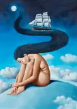 Rafał Olbiński, Solitude II, 2022, olej, płótno