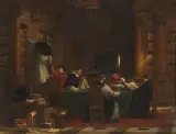 Ludwig von Hagn, Biblioteka, 1882, olej, płótno