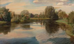 Kazimierz Lasocki, Pejzaż z Warszawy, 1934, olej, płótno