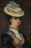 Stanisław Eleszkiewicz, Portret kobiecy, olej, deska