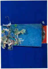 Aleksander Kobzdej, Chexbres IV, 1968, technika własna, płótno
