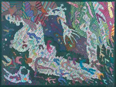 Jan Dobkowski, Oceanida z Santorini, 1990, olej, akryl, płótno