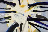 Ireneusz Walczak, Rekonstrukcja II, 1991, (dyptyk) olej, papa, płótno