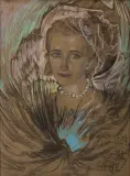 Stanisław Ignacy Witkiewicz, Portret Heleny Szczepańskiej, 1936, pastel, papier