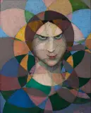 Bolesław Biegas, Kobieta na tle rozet, ok. 1918 (Tete de femme sur fond de rosaces)