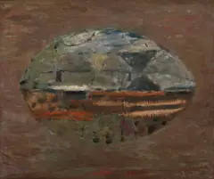 Kompozycja w owalu by Piotr Potworowski, olej, płótno, sold Jun 2023