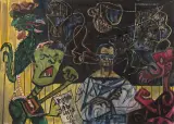 Bogusław Szwacz, Krytyk sztuki, 1950, technika mieszana, papier