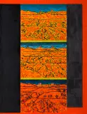 Włodzimierz Pawlak, W. Strzemiński teoria widzenia obrazu według Van Gogha równina Crau, 2015, olej, płótno