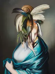 Ewa Juszkiewicz, Scena polowania, 2014, olej, akryl, płótno