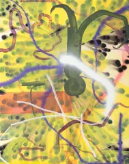 Untitled 117 by Sebastian Krzywak, 2020, olej, spray, płótno, sold Jun 2023