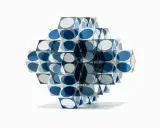 Kroa bleu by Victor Vasarely, 1966-69, aluminium, drewno, sold Sep 2023