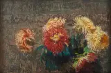 Leon Wyczółkowski, Kwiaty - Chryzantemy, 1908, pastel, węgiel, gwasz, płótno