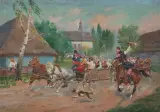 Jerzy Kossak, Wesele krakowskie, olej, płótno