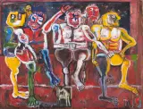 Eugeniusz Markowski, Marsz - K.K, 1985-88, olej, płótno