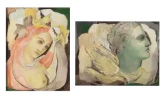 Maria Lagorio, Para portretów, lata 20. XX w., olej, płótno