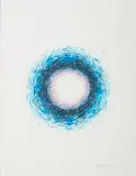 Koło by Wojciech Fangor, 1975, pastel, papier, sold Mar 2024