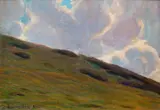 Zefiryn Ćwikliński, Wzgórze, 1918, olej, sklejka