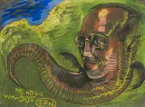 Stanisław Ignacy Witkiewicz, Edmund Strążyski (z odwłokiem skorpiona), 1929, pastel, papier