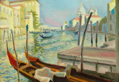 Stanisław Kamocki, Wenecja, 1 ćw. XX w., olej, tektura