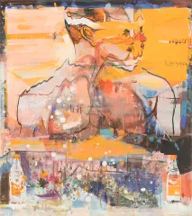 Fumes (opary) by Radek Szlaga, 2014, technika własna, płótno, sold Jun 2024