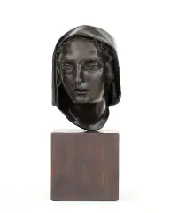 Stanisław Rzecki, Magdalena, ok. 1930, brąz, podstawa drewniana