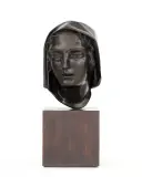 Stanisław Rzecki, Magdalena, ok. 1930, brąz, podstawa drewniana