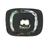 Concetto Spaziale by Lucio Fontana, lata 60. XX w., terakota szkliwiona, malowana, sold Sep 2024