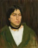 Łucja Bałzukiewicz, Portret kobiety (Cyganka), 1909, olej, płótno