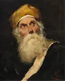 Wojciech Kossak, Mędrzec, XIX w., olej, tektura