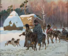Wojciech Kossak, Powrót spod Moskwy, 1897, olej, płótno