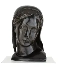 Henryk Kuna, Głowa kobiety, 1926, brąz
