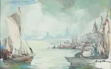 Marian Mokwa, Port, olej, płótno