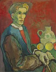 Benon Liberski, Autoportret z owocami, 1954, olej, płótno