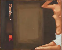 Jerzy Nowosielski, Dwa akty, 1968, olej, płótno