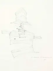 Igor Mitoraj, Torso, 1977, ołówek, papier
