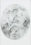 Ewa Juszkiewicz, Bez tytułu (według Jean'a-Antoine'a Watteau), 2015, ołówek, papier