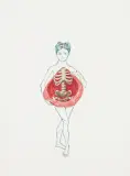 Aleksandra Waliszewska, Bez tytułu (Anatomica), 2012-2013, technika mieszana, karton